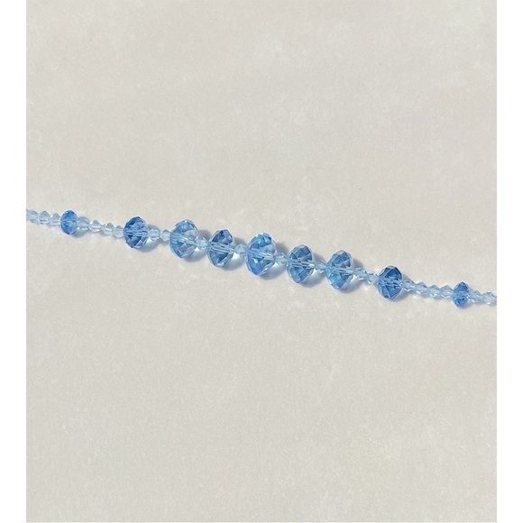 Light Blue Crystal Necklace - Picture 3 of 4